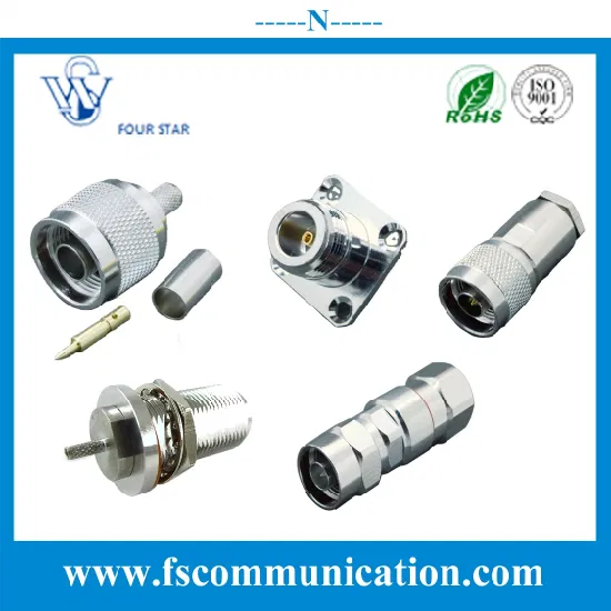 Antennendraht, elektrisch, wasserdicht, RF-Koaxial-N-Typ-Stecker, Crimp-Stecker, LMR240-Kabel